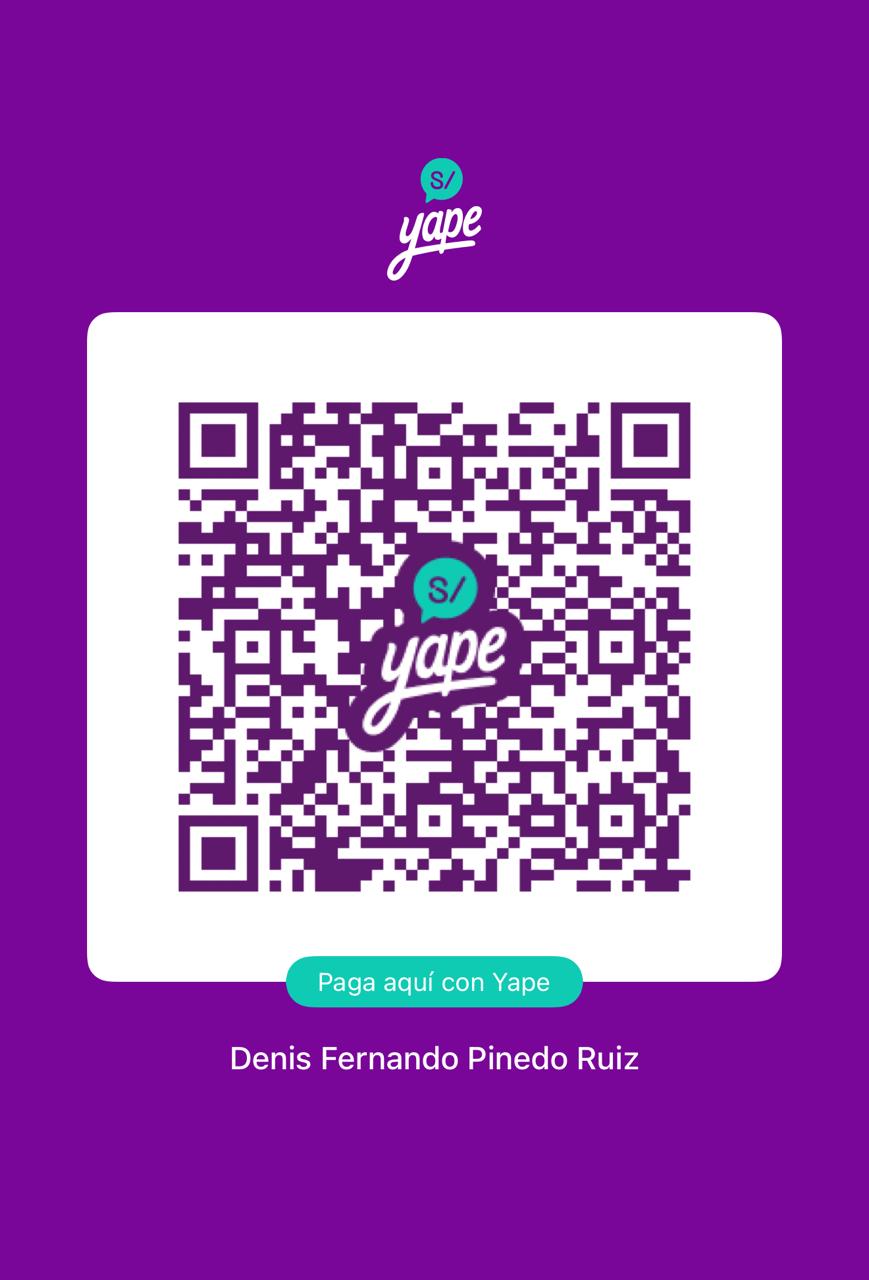 Código QR de Yape de Denis Fernando Pinedo Ruiz